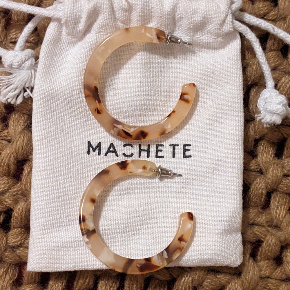 Machete hoop earrings